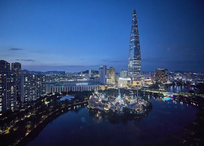 Skylakestay - Jamsil Luxury Skyline View Seokchon Lake, Lotte Tower, Lotte World *